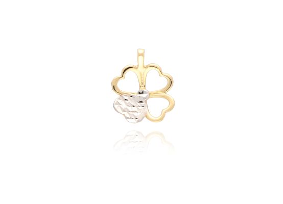 MOISS přívěsek ze žlutého zlata ČTYŘLÍSTEK