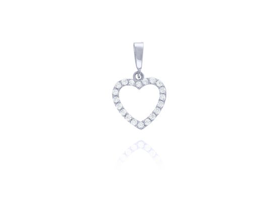 MOISS přívěsek z bílého zlata SRDCE