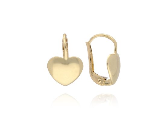 MOISS náušnice ze žlutého zlata SRDCE