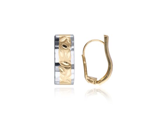 MOISS náušnice ze žlutého zlata BICOLOR