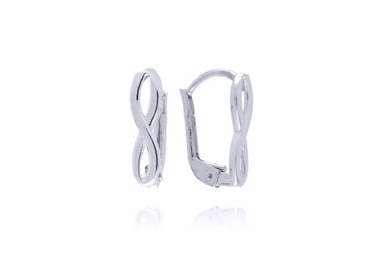 MOISS náušnice z bílého zlata NEKONEČNO