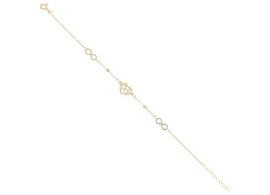 MOISS náramek ze žlutého zlata SRDCE