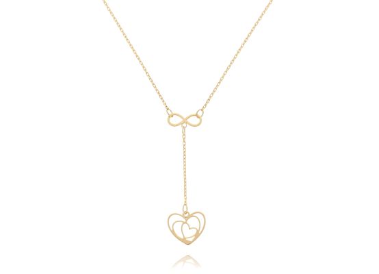 MOISS náhrdelník ze žlutého zlata SRDCE