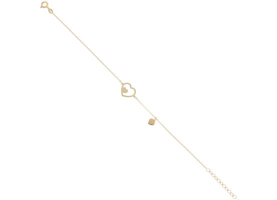 MOISS náramek ze žlutého zlata SRDCE