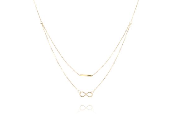 MOISS náhrdelník ze žlutého zlata NEKONEČNO