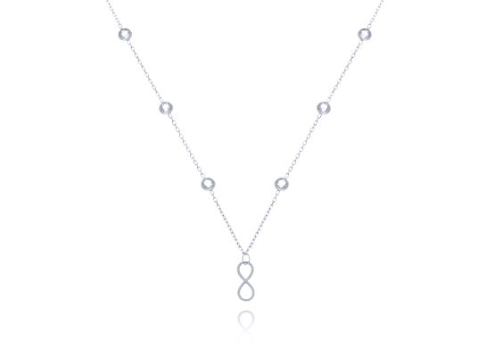 MOISS náhrdelník z bílého zlata NEKONEČNO