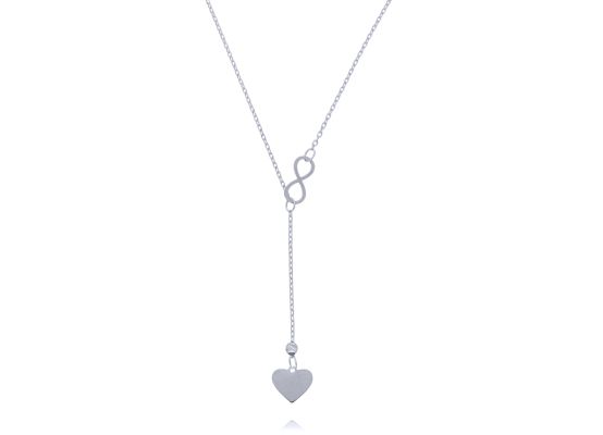 MOISS náhrdelník z bílého zlata SRDCE