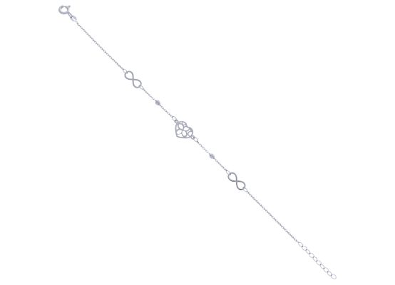 MOISS náramek z bílého zlata SRDCE