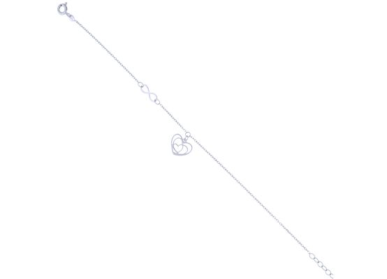 MOISS náramek z bílého zlata SRDCE