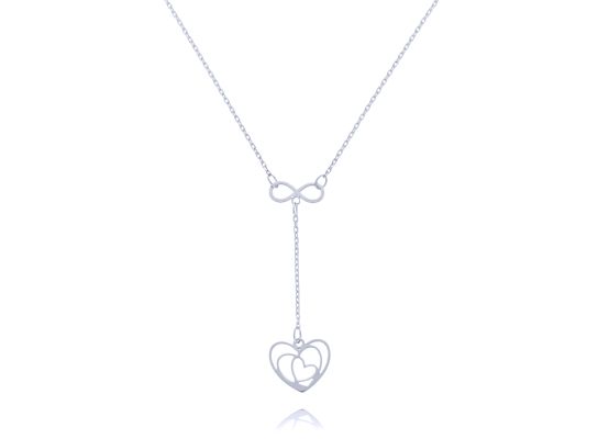 MOISS náhrdelník z bílého zlata SRDCE
