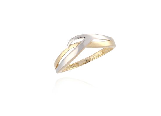 MOISS prsten ze žlutého zlata BICOLOR