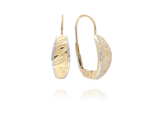 MOISS náušnice ze žlutého zlata BICOLOR