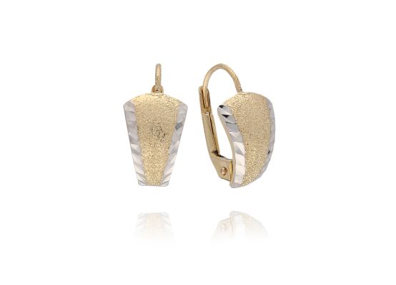 MOISS náušnice ze žutého zlata BICOLOR