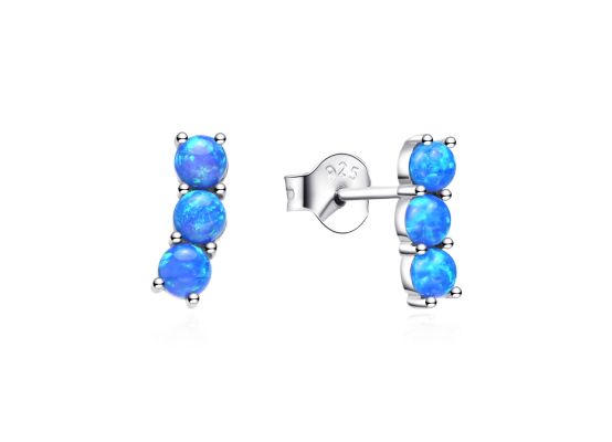 MOISS stříbrné náušnice OPÁL