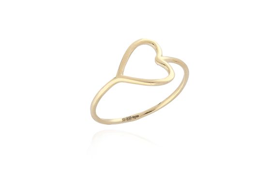 MOISS prsten ze žlutého zlata SRDCE