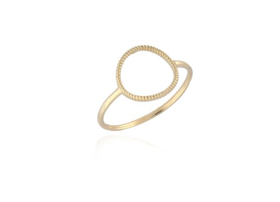 MOISS prsten ze žlutého zlata KRUH