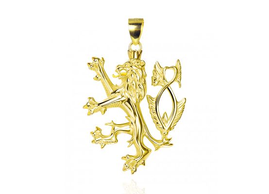 MOISS stříbrný přívěsek ČESKÝ LEV