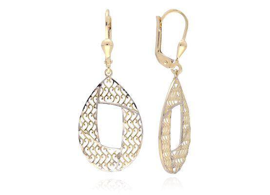 MOISS náušnice ze žlutého zlata BICOLOR