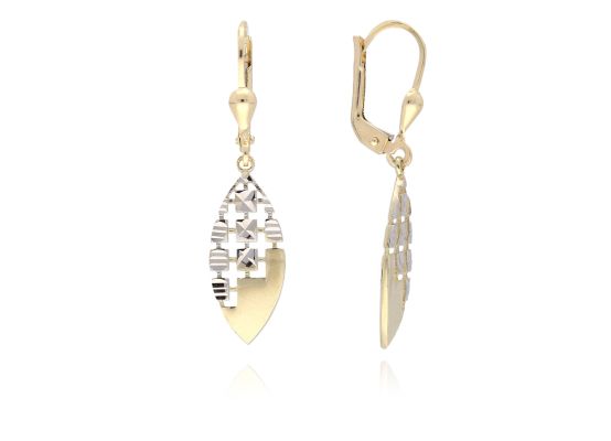 MOISS náušnice ze žlutého zlata BICOLOR