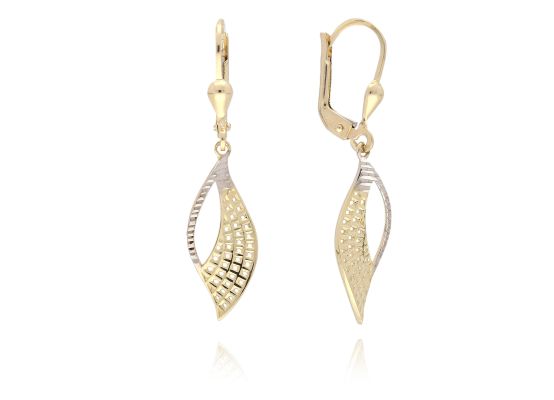 MOISS náušnice ze žlutého zlata BICOLOR