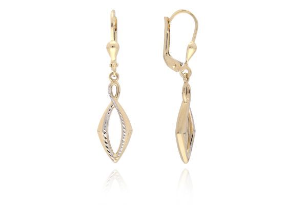 MOISS náušnice ze žlutého zlata BICOLOR