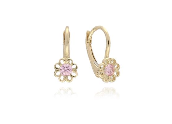 MOISS dětské náušnice ze žlutého zlata KVĚTINA