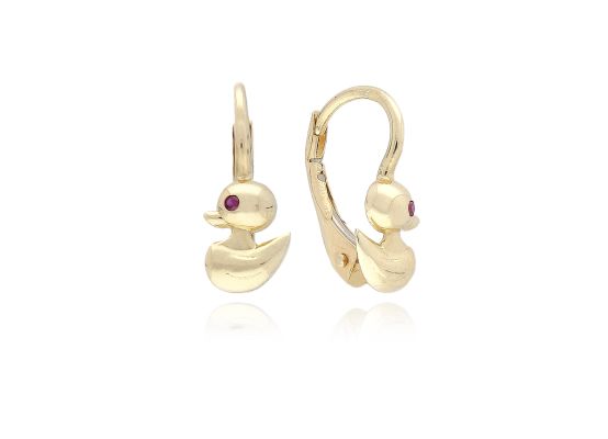 MOISS náušnice ze žlutého zlata KAČENKA