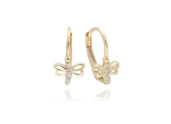 MOISS náušnice ze žlutého zlata VÁŽKA