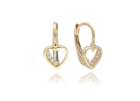 MOISS nášnice ze žlutého zlata SRDCE