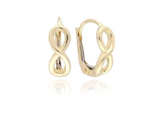 MOISS náušnice ze žlutého zlata NEKONEČNO