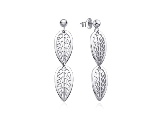 MOISS stříbrné náušnice LIST