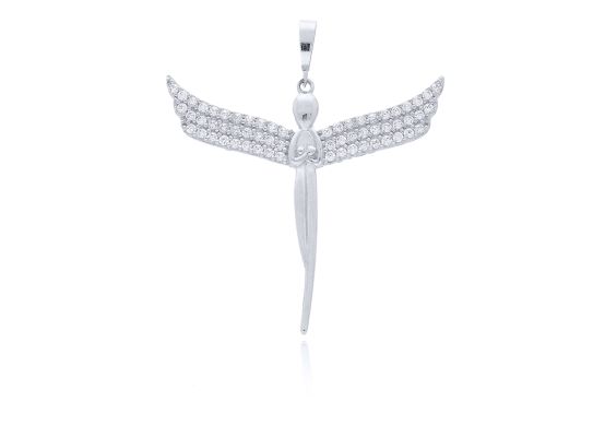 MOISS přívěsek z bílého zlata ANDĚL