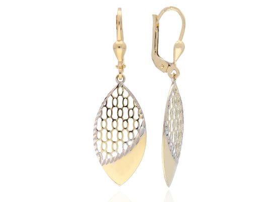 MOISS náušnice ze žlutého zlata BICOLOR