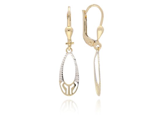 MOISS náušnice ze žlutého zlata BICOLOR