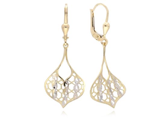 MOISS náušnice ze žlutého zlata BICOLOR