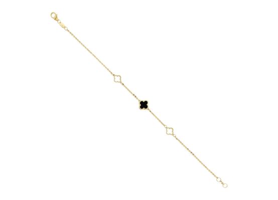 MOISS náramek ze žlutého zlata ONYX