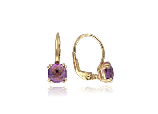 MOISS náušnice ze žlutého zlata s topazem