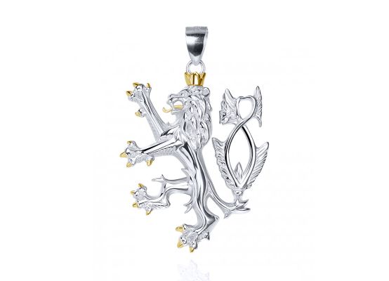 MOISS stříbrný přívěsek ČESKÝ LEV