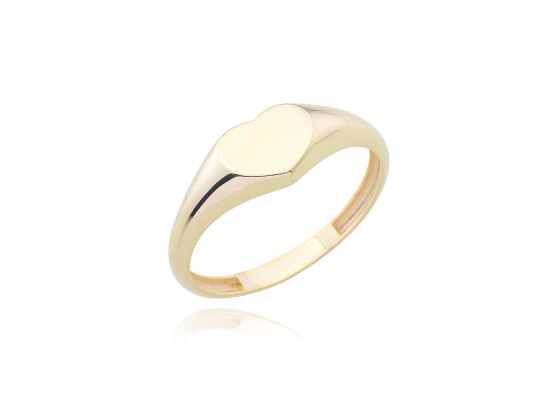 MOISS prsten ze žlutého zlata SRDCE