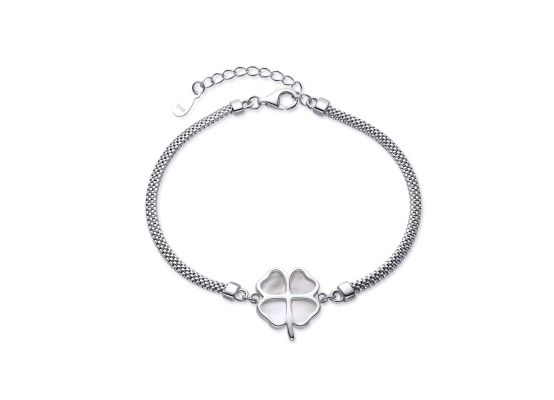 MOISS stříbrný náramek ČTYŘLÍSTEK