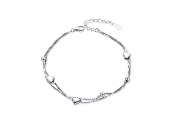 MOISS stříbrný náramek SRDCE