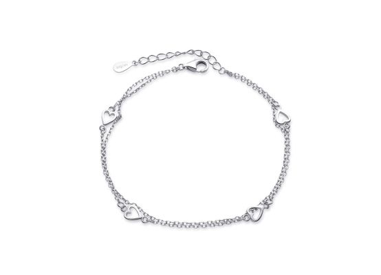 MOISS stříbrný náramek SRDCE