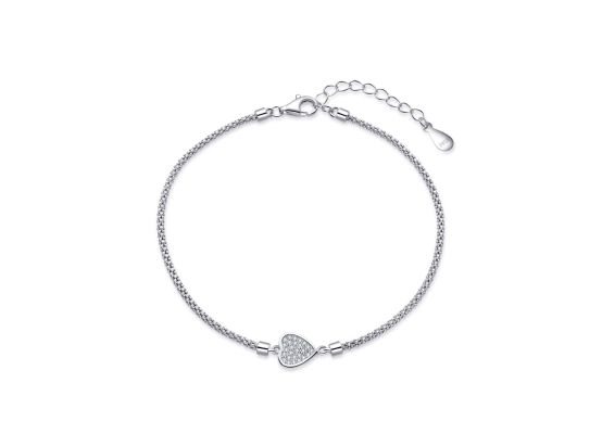 MOISS stříbrný náramek SRDCE