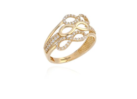 MOISS prsten ze žlutého zlata NEKONEČNO
