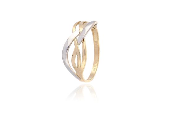 MOISS prsten ze žlutého zlata BICOLOR
