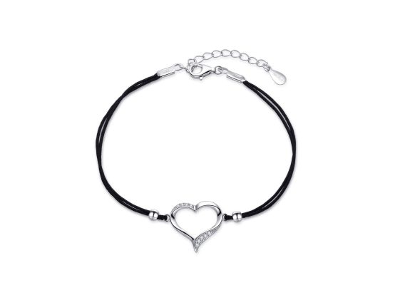 MOISS stříbrný náramek SRDCE