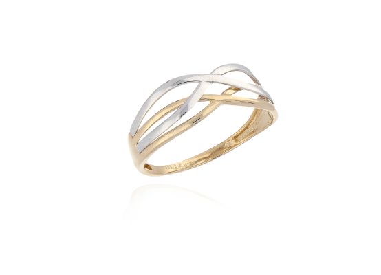 MOISS prsten ze žlutého zlata BICOLOR