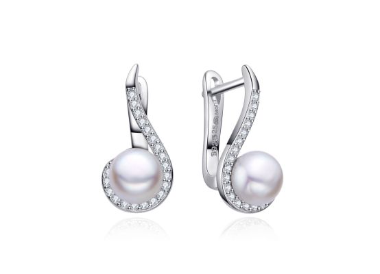 MOISS perlové stříbrné náušnice