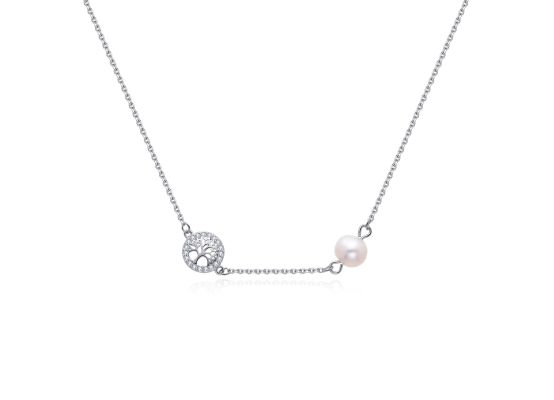 MOISS perlový stříbrný náhrdelník STROM