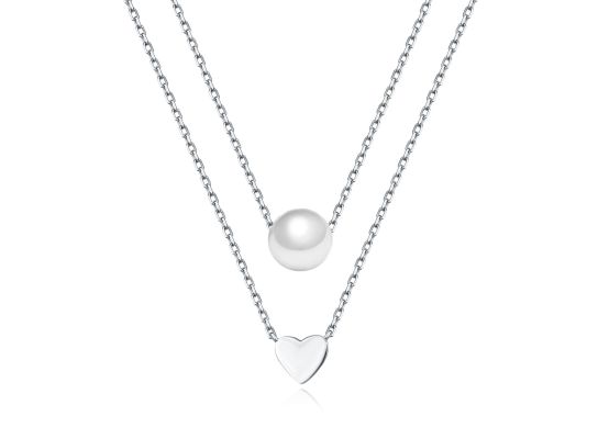 MOISS stříbrný náhrdelník SRDCE